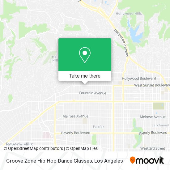 Mapa de Groove Zone Hip Hop Dance Classes