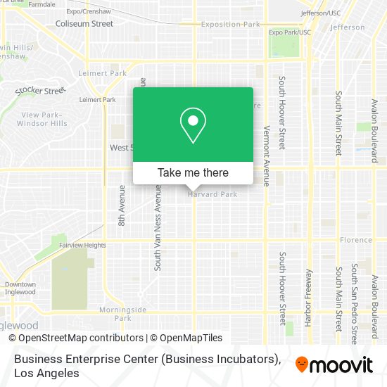 Mapa de Business Enterprise Center (Business Incubators)