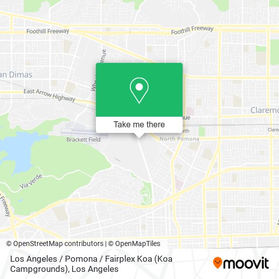 Los Angeles / Pomona / Fairplex Koa (Koa Campgrounds) map