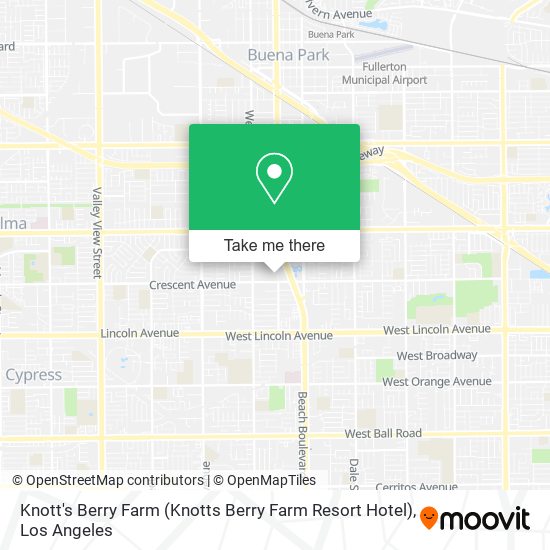 Mapa de Knott's Berry Farm (Knotts Berry Farm Resort Hotel)