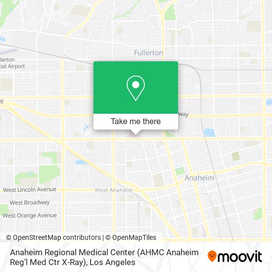 Anaheim Regional Medical Center (AHMC Anaheim Reg'l Med Ctr X-Ray) map