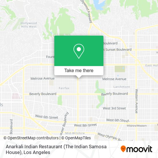 Mapa de Anarkali Indian Restaurant (The Indian Samosa House)