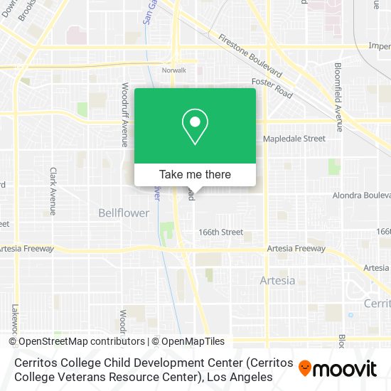Mapa de Cerritos College Child Development Center (Cerritos College Veterans Resource Center)