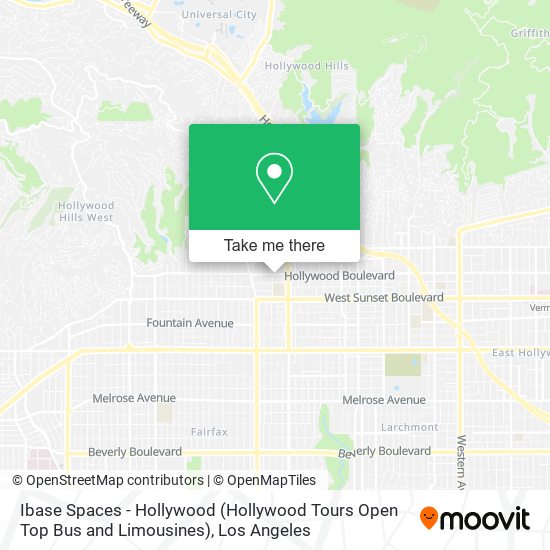 Ibase Spaces - Hollywood (Hollywood Tours Open Top Bus and Limousines) map