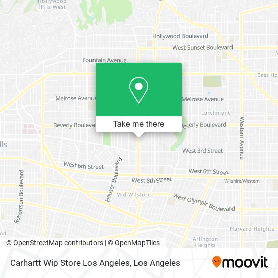Mapa de Carhartt Wip Store Los Angeles