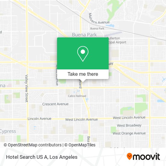Hotel Search US A map