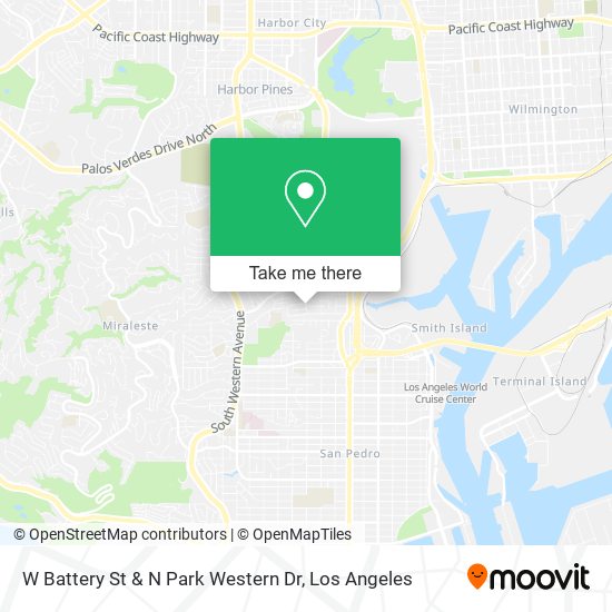 W Battery St & N Park Western Dr map
