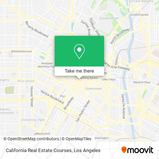 California Real Estate Courses map