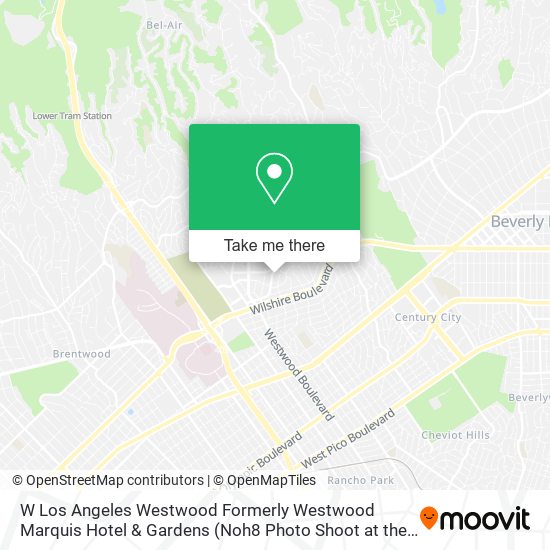 Mapa de W Los Angeles Westwood Formerly Westwood Marquis Hotel & Gardens
