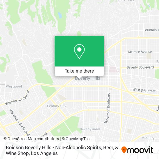 Mapa de Boisson Beverly Hills - Non-Alcoholic Spirits, Beer, & Wine Shop