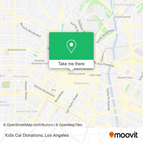 Kids Car Donations map