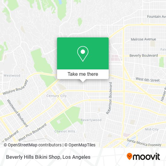Mapa de Beverly Hills Bikini Shop