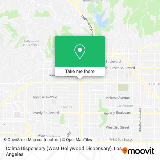 Mapa de Calma Dispensary (West Hollywood Dispensary)