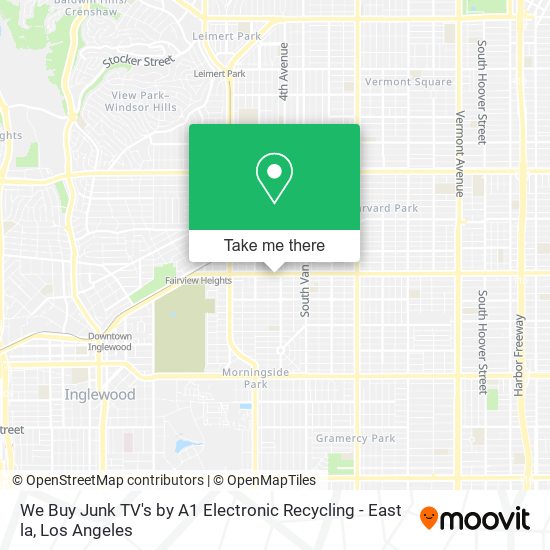 Mapa de We Buy Junk TV's by A1 Electronic Recycling - East la