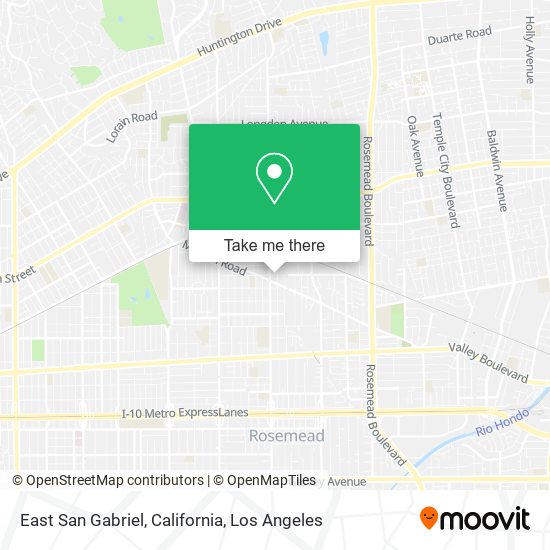 Mapa de East San Gabriel, California