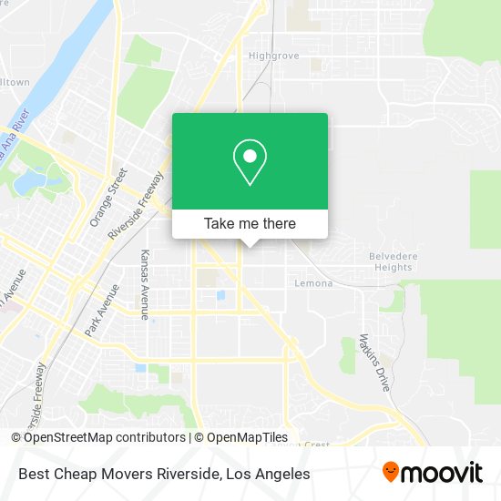 Mapa de Best Cheap Movers Riverside