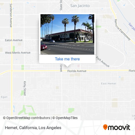Mapa de Hemet, California