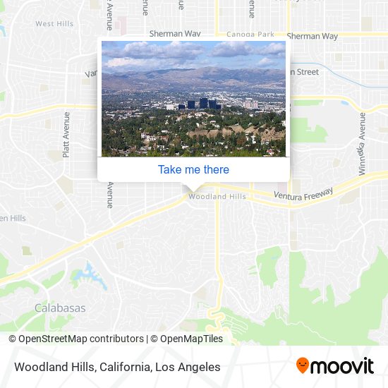 Woodland Hills, California map