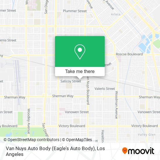 Mapa de Van Nuys Auto Body (Eagle's Auto Body)