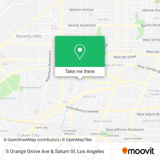 S Orange Grove Ave & Saturn St map