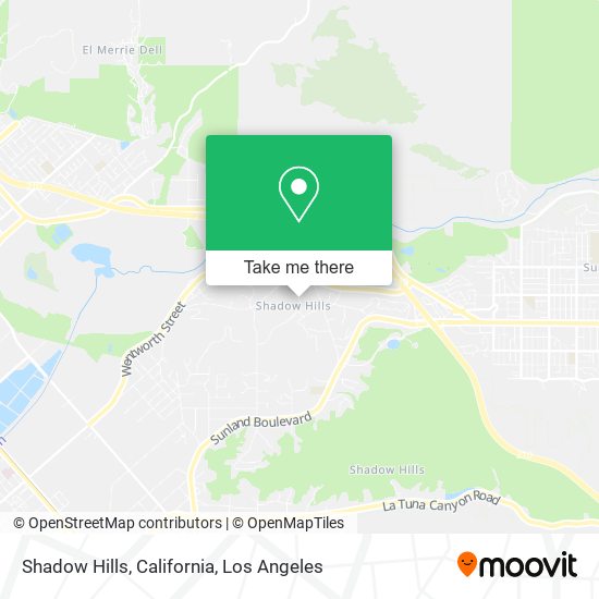 Shadow Hills, California map