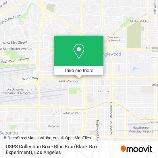 USPS Collection Box - Blue Box (Black Box Experiment) map