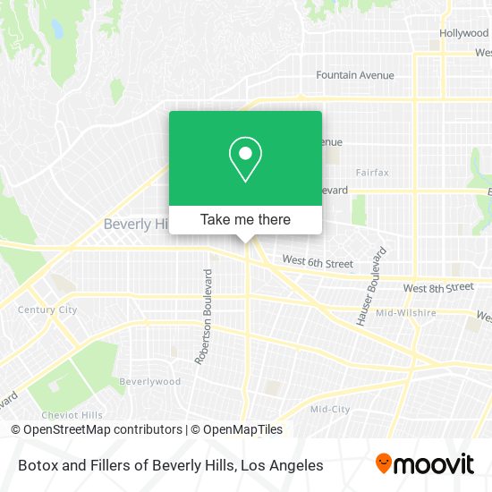 Mapa de Botox and Fillers of Beverly Hills