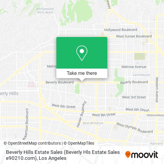 Mapa de Beverly Hills Estate Sales (Beverly Hls Estate Sales e90210.com)