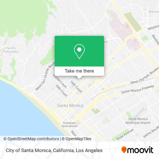 City of Santa Monica, California map