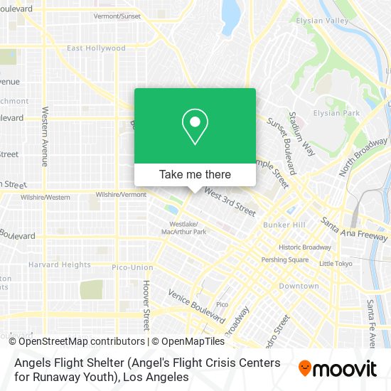Angels Flight Shelter (Angel's Flight Crisis Centers for Runaway Youth) map