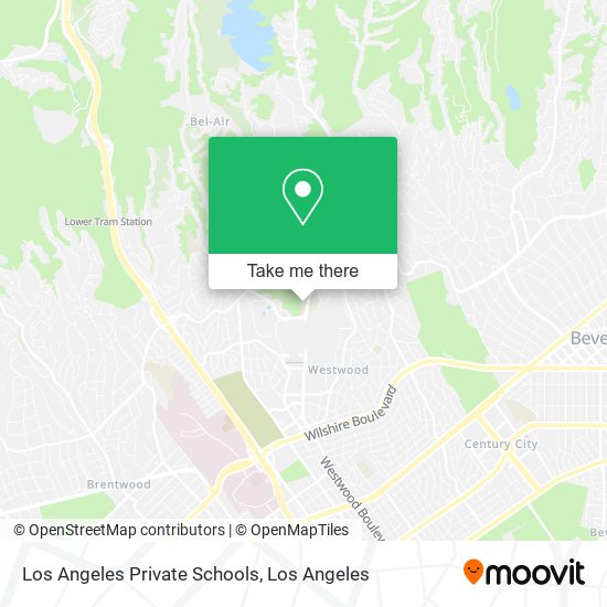Mapa de Los Angeles Private Schools