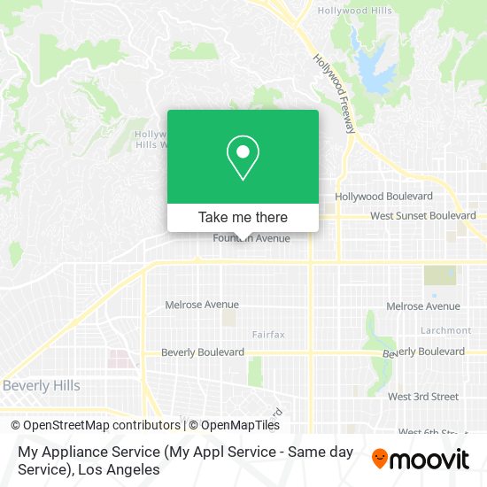 Mapa de My Appliance Service (My Appl Service - Same day Service)