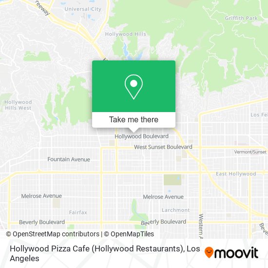 Hollywood Pizza Cafe (Hollywood Restaurants) map