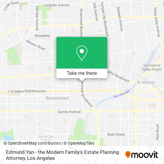 Mapa de Edmund Yan - the Modern Family's Estate Planning Attorney