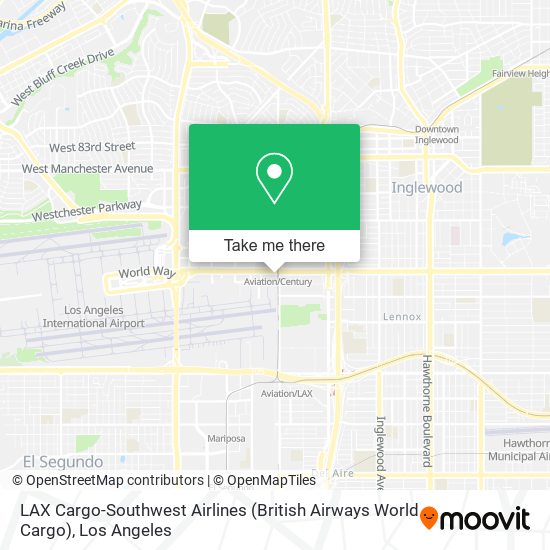 LAX Cargo-Southwest Airlines (British Airways World Cargo) map