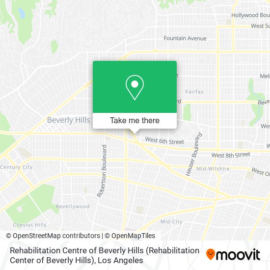 Rehabilitation Centre of Beverly Hills map