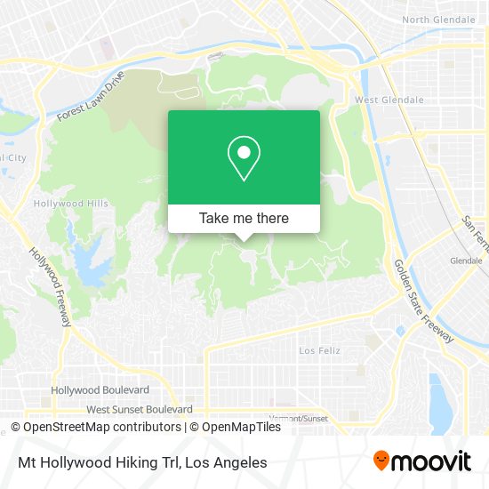 Mapa de Mt Hollywood Hiking Trl