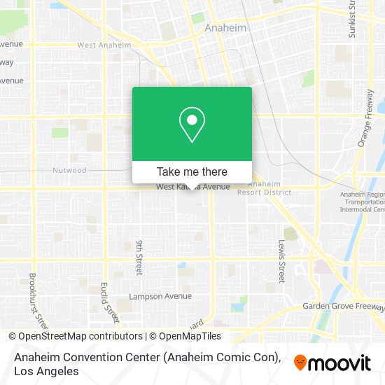 Mapa de Anaheim Convention Center (Anaheim Comic Con)
