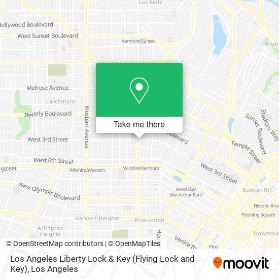 Los Angeles Liberty Lock & Key (Flying Lock and Key) map
