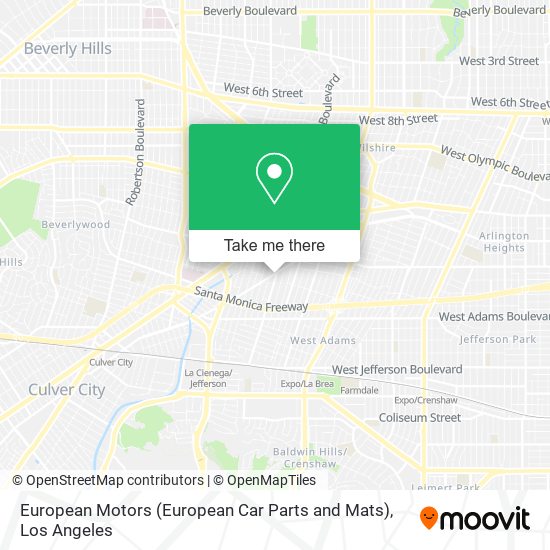 Mapa de European Motors (European Car Parts and Mats)