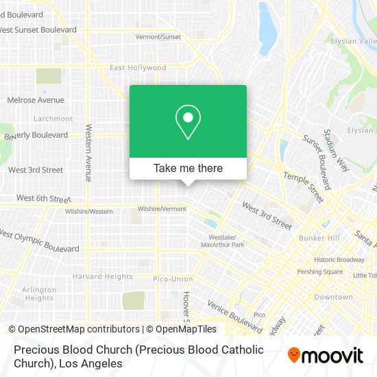 Precious Blood Church map