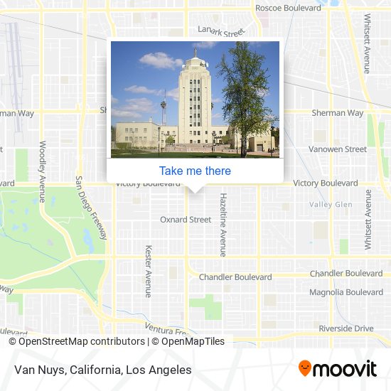 Mapa de Van Nuys, California