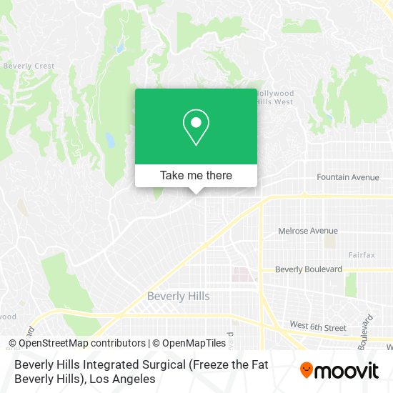 Beverly Hills Integrated Surgical (Freeze the Fat Beverly Hills) map