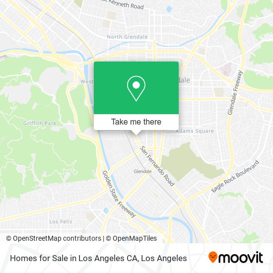 Homes for Sale in Los Angeles CA map