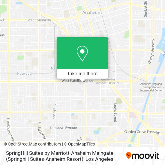 Mapa de SpringHill Suites by Marriott-Anaheim Maingate (Springhill Suites-Anaheim Resort)