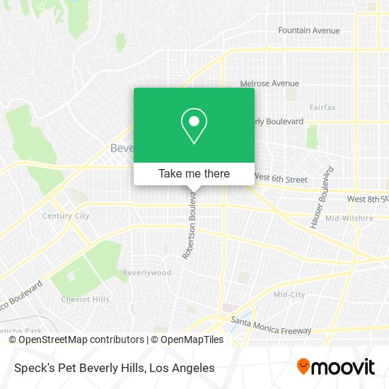 Mapa de Speck's Pet Beverly Hills