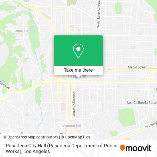 Mapa de Pasadena City Hall (Pasadena Department of Public Works)
