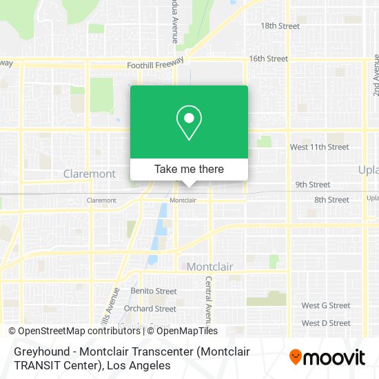 Greyhound - Montclair Transcenter (Montclair TRANSIT Center) map