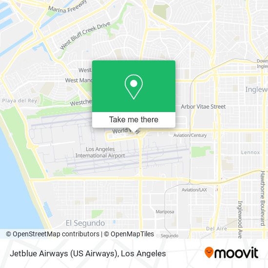 Mapa de Jetblue Airways (US Airways)