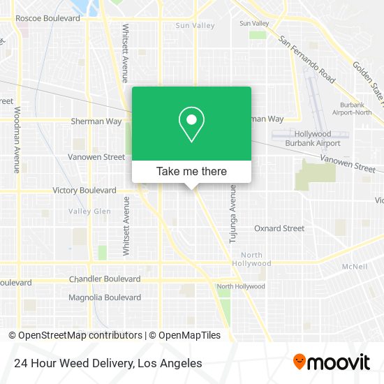 24 Hour Weed Delivery map